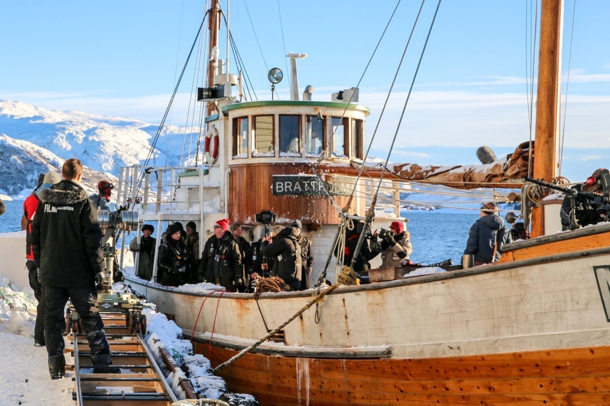 "Hermes II" i filminnspillingen av "Den 12. mann".