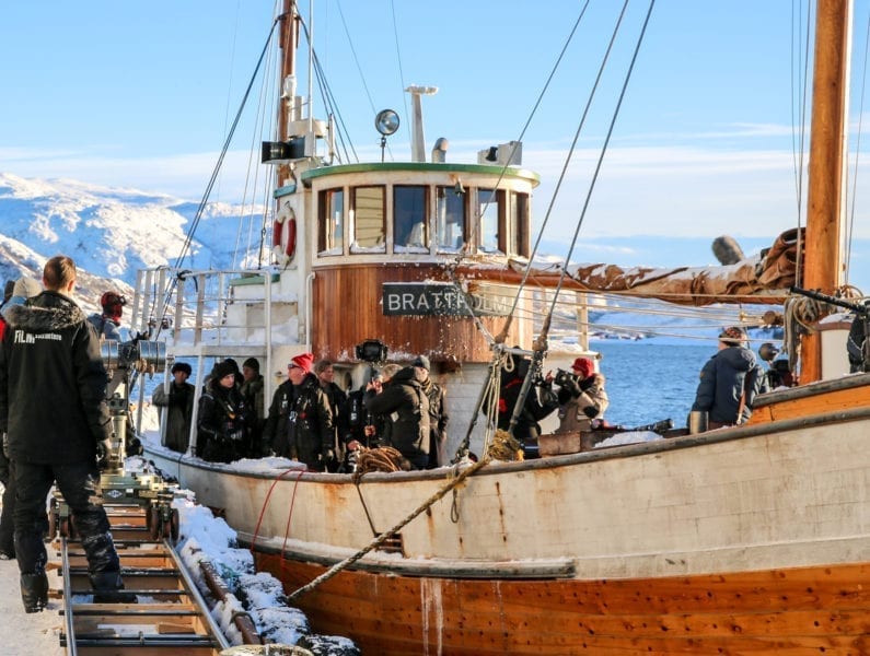 "Hermes II" i filminnspillingen av "Den 12. mann".